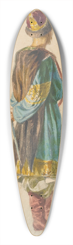 Klavdy Vasilyevich Lebedev - Oriental Figure 39.3 inch art pintail longboard deck