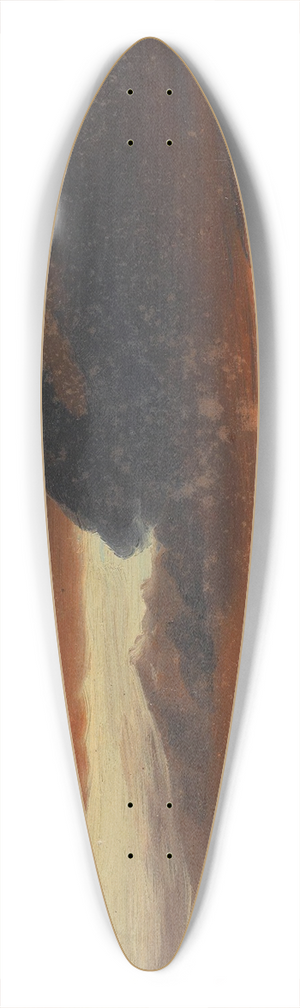 Knud Baade - Cloud Study over Poplars 39.3 inch art pintail longboard deck