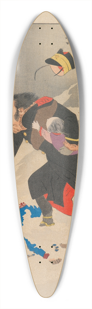 Kobayashi Kiyochika - Captain Higuchi, Company Commander in the Sixth Division, from the Series Mirror of Famous Army and Navy Men 39.3 inch art pintail longboard deck