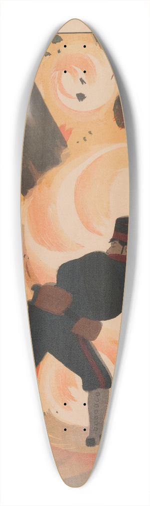 Kobayashi Kiyochika - Engineer Lieutenant Onoguchi Tokuji, from the Series Mirror of Famous Army and Navy Men 39.3 inch art pintail longboard deck