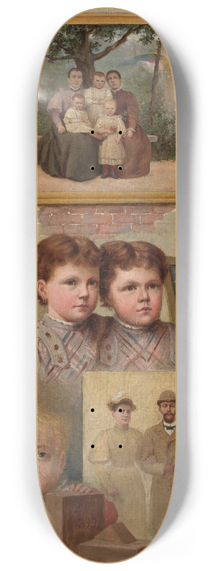 Adrian Gbocki - Collective portrait of the Kalinowski family with the painters self-portrait 8.25 inch art skate deck