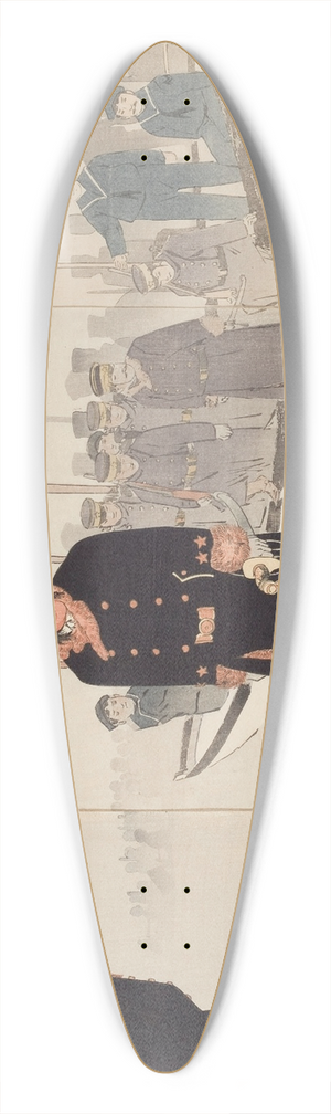 Kobayashi Kiyochika - Lieutenant-General Yamaji; Leading the Japanese Second Army during Its Landing on the Jinzhou Peninsula 39.3 inch art pintail longboard deck