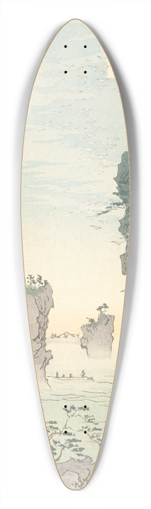 Kobayashi Kiyochika - Matsushima 39.3 inch art pintail longboard deck