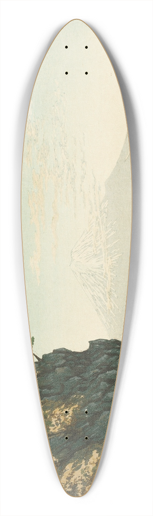 Kobayashi Kiyochika - Mt. Fuji from Satta, Sketched at 9;00 a.m. in Mid-January, 1881 39.3 inch art pintail longboard deck