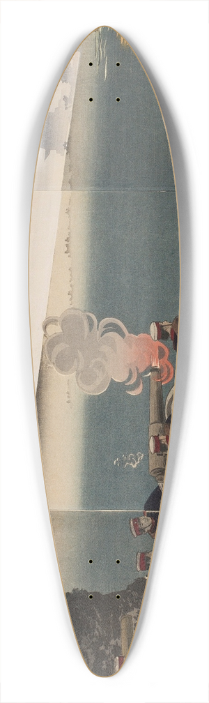 Kobayashi Kiyochika - The Use of Electricity during the Attack on Pyeongyang 39.3 inch art pintail longboard deck