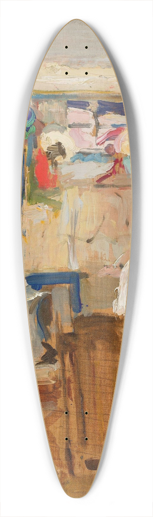 Konrad Krzyanowski - Painter Janusz Nawroczyski in the studio, sketch 39.3 inch art pintail longboard deck