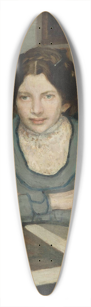 Konrad Krzyanowski - Portrait of Julia Paszkiewicz 39.3 inch art pintail longboard deck