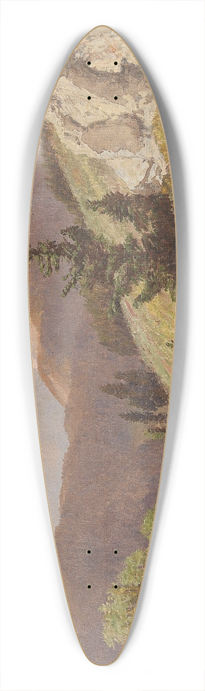 Konrad Petrides - Mountain Landscape 39.3 inch art pintail longboard deck