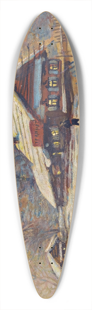 Konstantin Alexeevich Korovin - Merrymakers Outside The Tavern 39.3 inch art pintail longboard deck