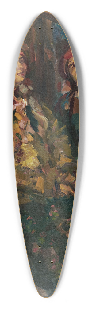 Konstantin Alexeevich Korovin - Two Girls In Peasant Costumes 39.3 inch art pintail longboard deck