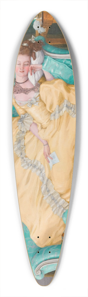 Konstantin Andreevich Somov - Sleeping Lady in a Room 39.3 inch art pintail longboard deck