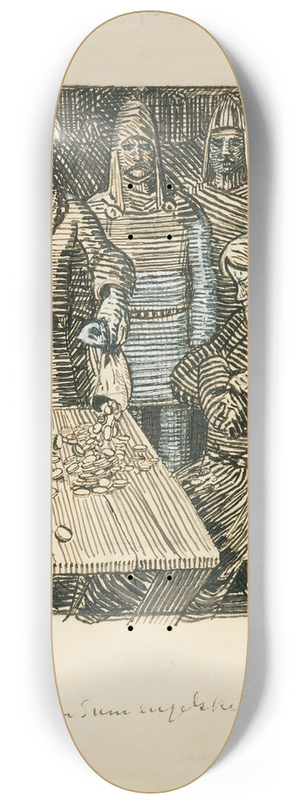 Christian Krohg - Knuts sendemann hos Bjrn stallare 8.25 inch art skate deck