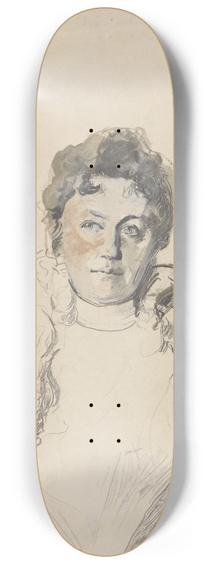 Christian Krohg - Kvinneportrett 8.25 inch art skate deck