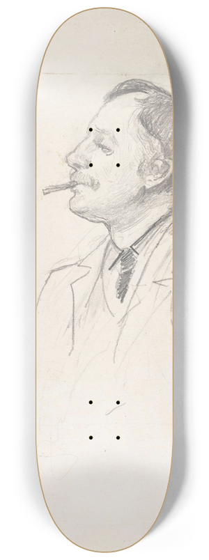 Christian Krohg - Mannsportrett 8.25 inch art skate deck