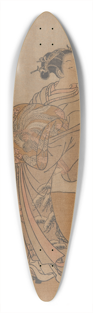 Korysai Isoda - Courtesan and Two Kamuro 39.3 inch art pintail longboard deck