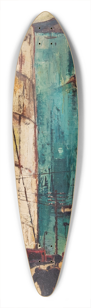 Krlis Padegs - The Port (The Dock) 39.3 inch art pintail longboard deck