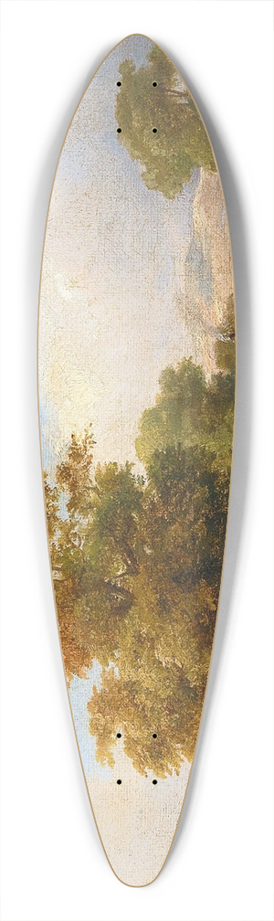 Kroly Mark - Italian Landscape with Farmhouse 39.3 inch art pintail longboard deck