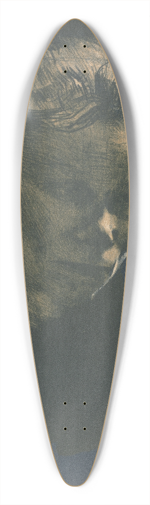 Kthe Kollwitz - Working Woman with Blue Shawl 39.3 inch art pintail longboard deck