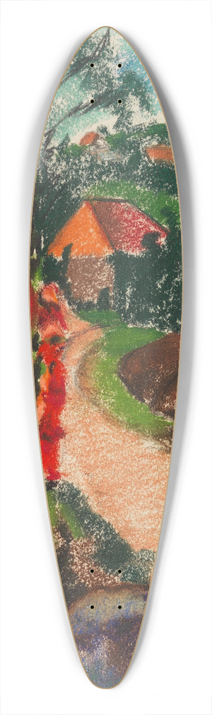 Kthe Loewenthal - Sommer im Dorf 39.3 inch art pintail longboard deck
