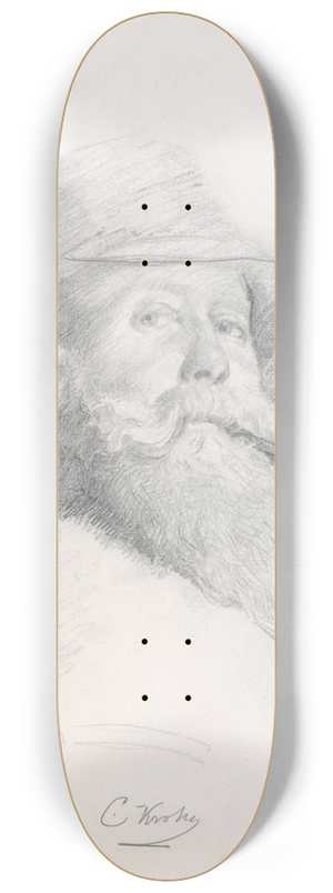 Christian Krohg - Self-portrait 8.25 inch art skate deck