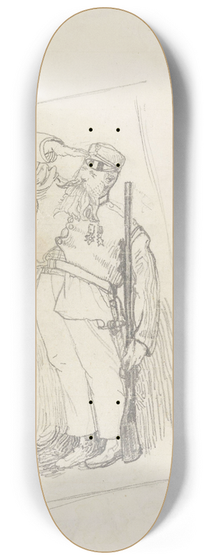 Christian Krohg - Selvportrett med gevr 8.25 inch art skate deck