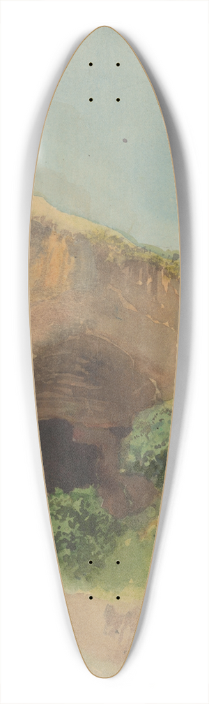 Ladislav Mednynszky - Cave 39.3 inch art pintail longboard deck