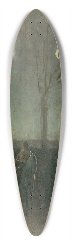 Ladislav Mednynszky - Landscape with rider 39.3 inch art pintail longboard deck Ladislav Mednynszky - Landscape with rider 39.3 inch art pintail longboard deck