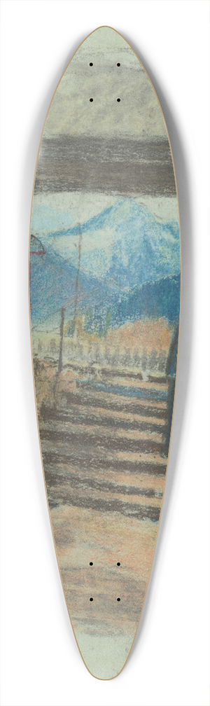 Ladislav Mednynszky - Out of Cemetery 39.3 inch art pintail longboard deck