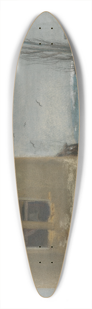 Ladislav Mednynszky - The Belfry in Strky 39.3 inch art pintail longboard deck
