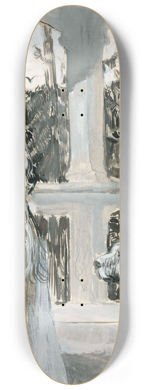 Christian Krohg - Variant av illustrasjon til Harald Hrfagre i Snorre Sturlason, Kongesagaer 8.25 inch art skate deck