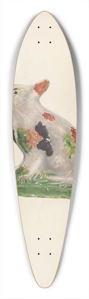 Laura Bilodeau - Chalkware Rabbit 39.3 inch art pintail longboard deck