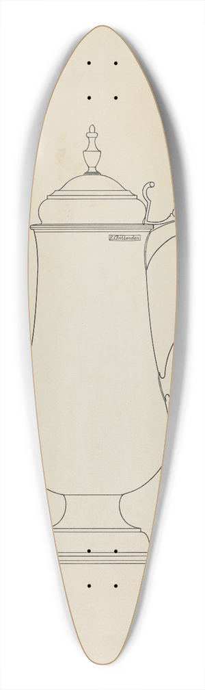 Lawrence Flynn - Silver Flagon 39.3 inch art pintail longboard deck