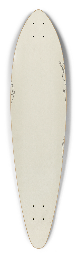 Lawrence Flynn - Silver Momento 39.3 inch art pintail longboard deck