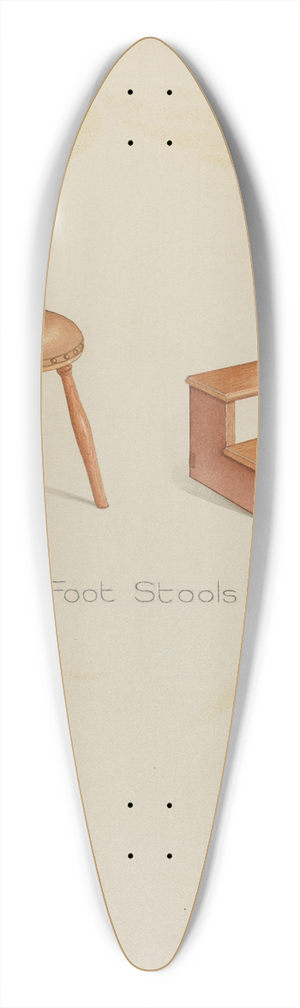 Lawrence Foster - Shaker Stools 39.3 inch art pintail longboard deck