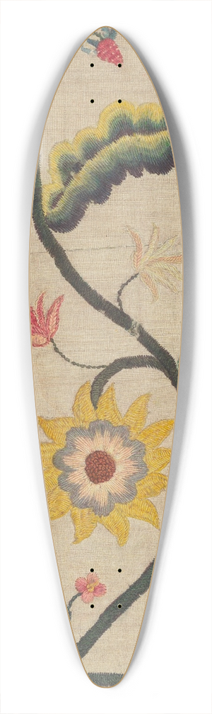 Lawrence Peterson - Crewel Embroidery (Border) 39.3 inch art pintail longboard deck