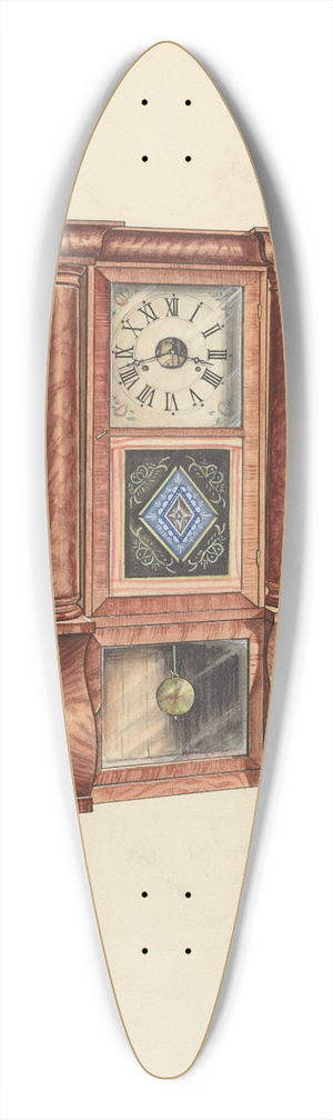 Lawrence Phillips - Clock 39.3 inch art pintail longboard deck