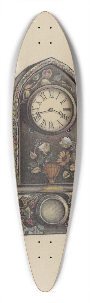 Lawrence Phillips - Clock 39.3 inch art pintail longboard deck