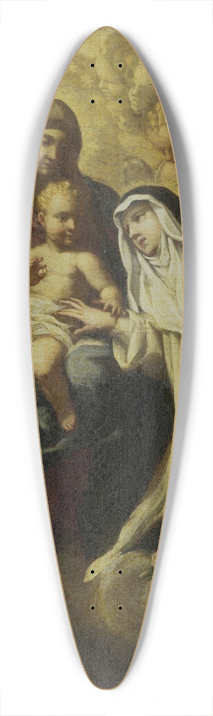 Lazzaro Baldi - The Mystic Marriage of St Rose of Lima 39.3 inch art pintail longboard deck