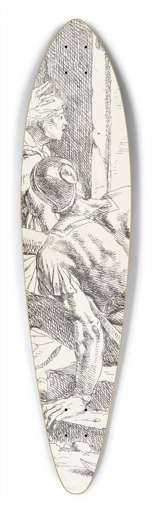 Leendert van der Cooghen - Siddende romersk soldat 39.3 inch art pintail longboard deck