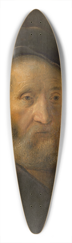 Leiden School - Portrait Of A Bearded Man, Half-Length, Wearing A Cap 39.3 inch art pintail longboard deck