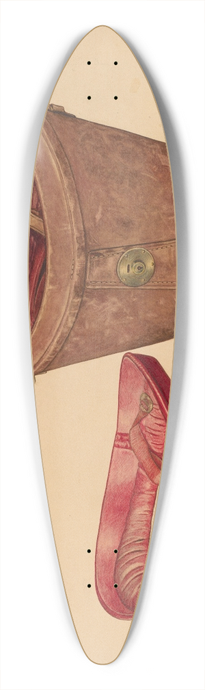 Lelah Nelson - Mans Hat Box 39.3 inch art pintail longboard deck