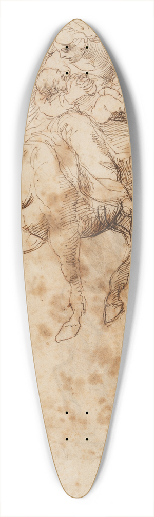Lelio Orsi - Frau mit Kind auf einem Esel (Maria mit dem Kind) 39.3 inch art pintail longboard deck