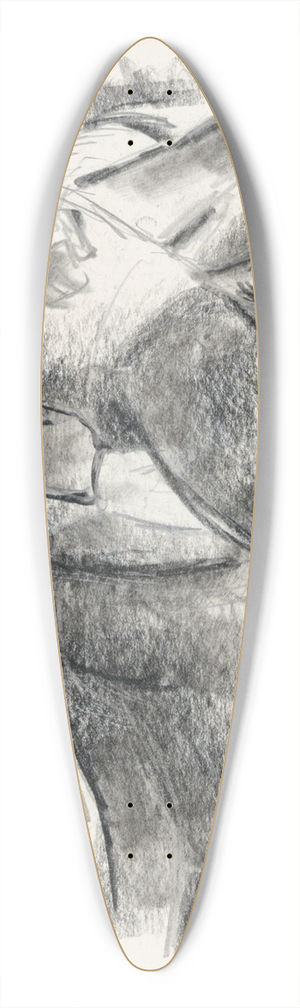 Leo Gestel - De omhelsing 39.3 inch art pintail longboard deck