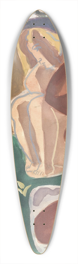 Leo Gestel - Twee badende vrouwen en een rugfiguur 39.3 inch art pintail longboard deck