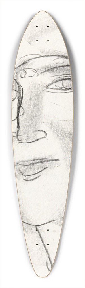 Leo Gestel - Vrouwen hoofd 39.3 inch art pintail longboard deck
