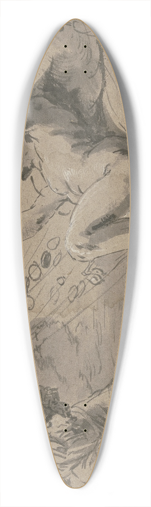 Leonaert Bramer - Dana and the golden rain. 39.3 inch art pintail longboard deck