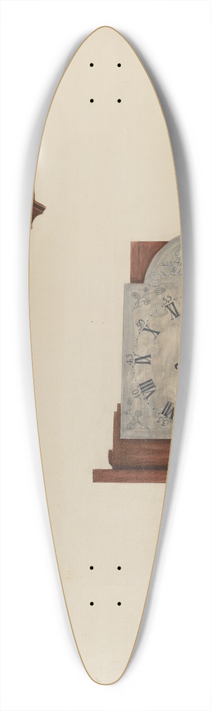 Leonard Battee - Clock 39.3 inch art pintail longboard deck