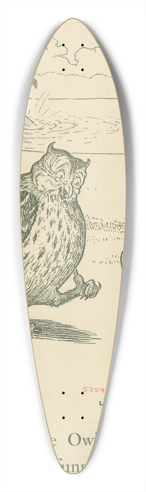 Leonard Leslie Brooke - And the owl was a funny old fowl. 39.3 inch art pintail longboard deck