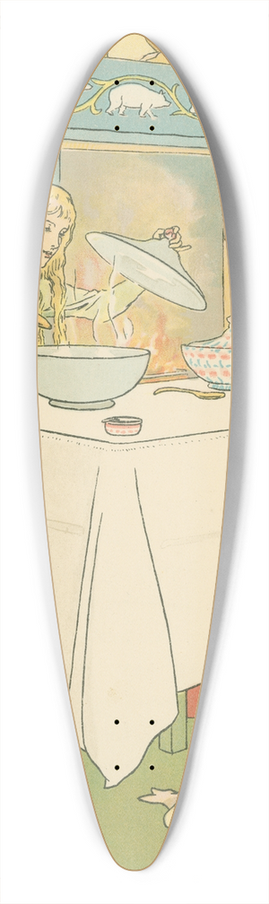Leonard Leslie Brooke - Goldilocks tastes the porridge 39.3 inch art pintail longboard deck