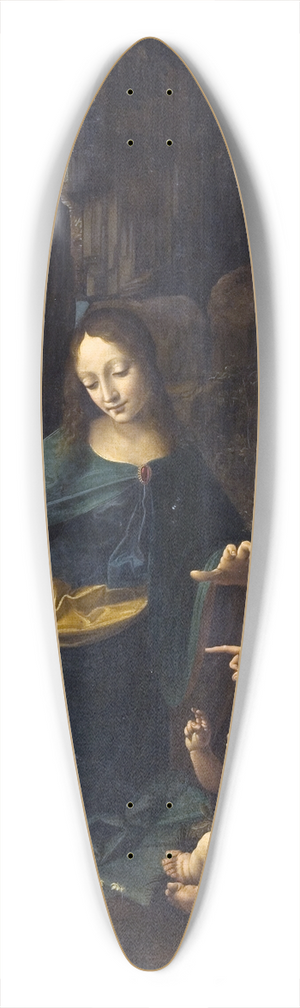 Leonardo da Vinci - The Virgin of the Rocks 39.3 inch art pintail longboard deck Leonardo da Vinci - The Virgin of the Rocks 39.3 inch art pintail longboard deck